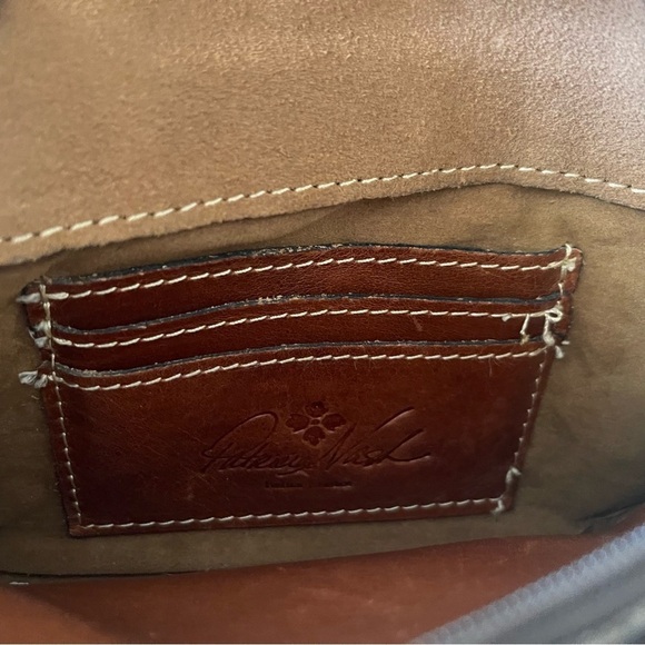 Patricia Nash Bag Torri Tooled Leather Clutch Convertible Crossbody Floral Tan - Picture 14 of 15